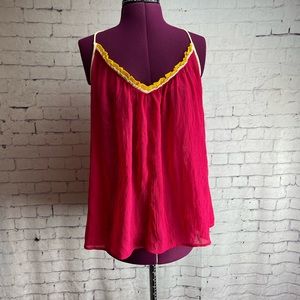 H&M pink chiffon tank top size 4